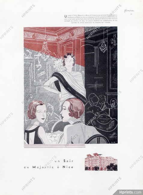 Jc. Haramboure 1934 Hôtel Majestic à Nice