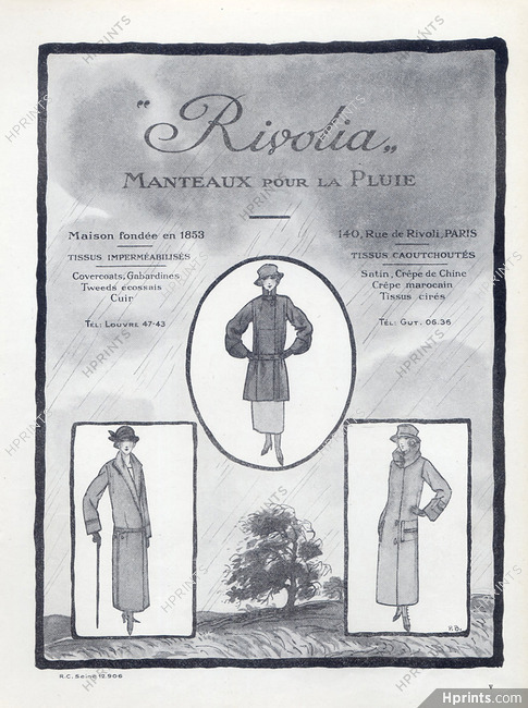 Rivolia 1924 Pierre Brissaud, Raincoat
