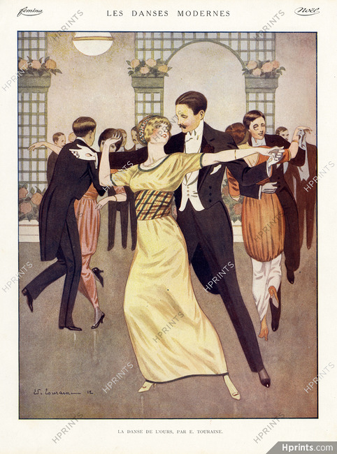 Edouard Touraine 1912 "Les Danses Modernes" La Dance de l'Ours, Dancers