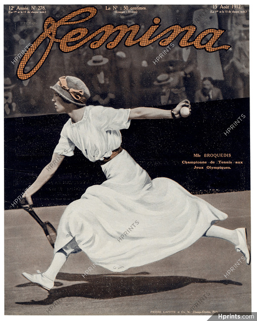 Mlle Broquedis 1912 Championne de Tennis aux Jeux Olympiques, Femina cover