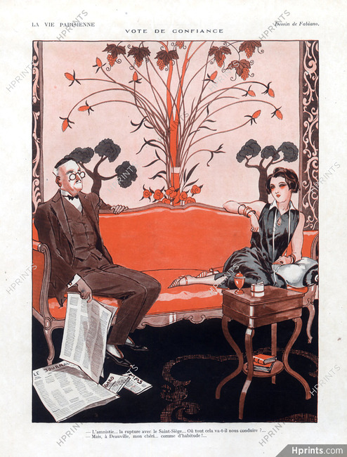 Fabien Fabiano 1924 Elegant Parisienne, Decorative Arts