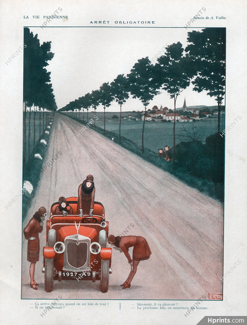 Armand Vallée 1927 Car Breakdown