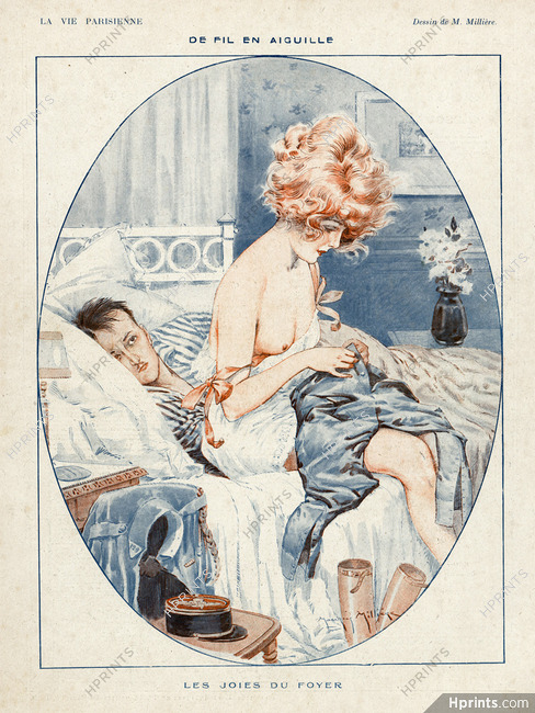 Maurice Millière 1919 ''De fil en aiguille'' topless