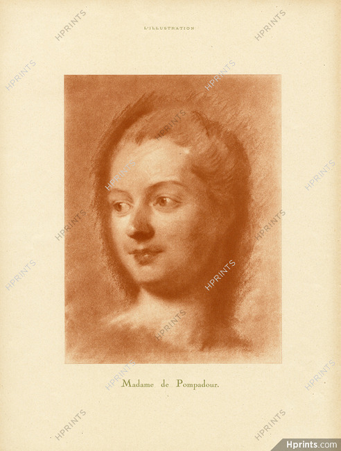 Quentin de la Tour 1919 Pastel portrait, Madame de Pompadour