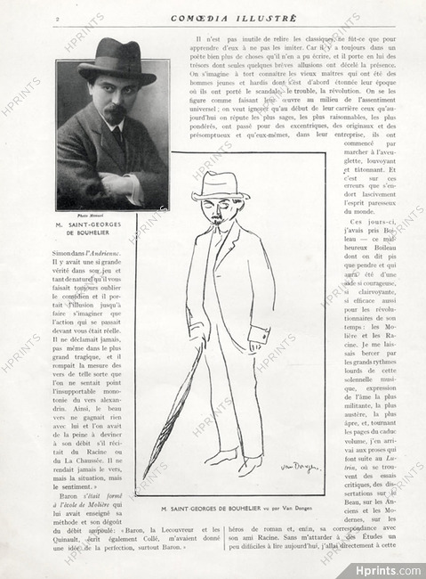 Kees Van Dongen 1919 Mr Saint-Georges de Bouhelier (portrait), Photo Manuel Frères