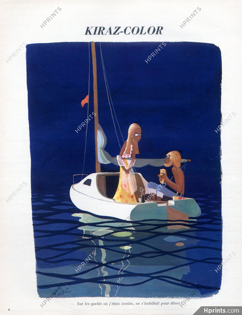 Edmond Kiraz 1969 The lovers, boat