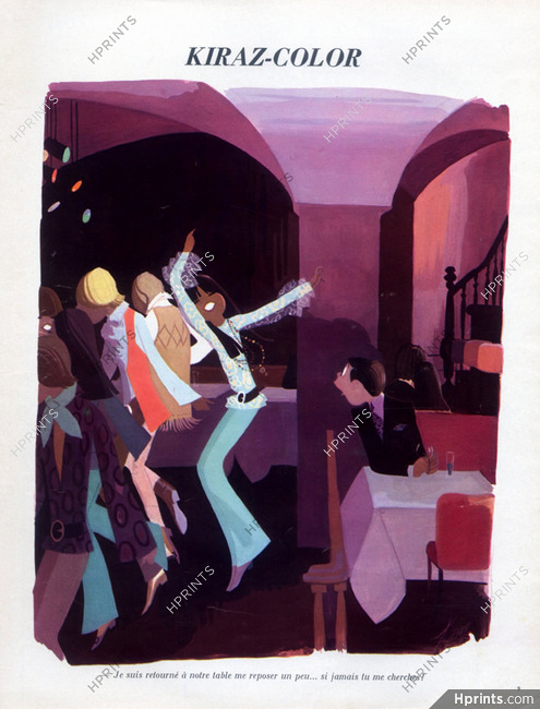 Edmond Kiraz 1970 dancing, cabaret, Les Parisiennes