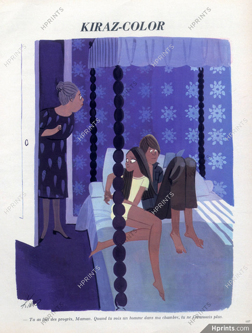 Edmond Kiraz 1972 lovers in the bedroom