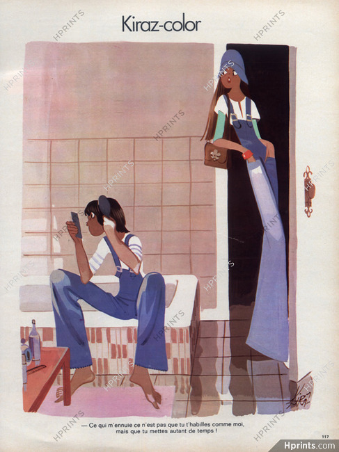 Edmond Kiraz 1973 Kiraz-color, Les Parisiennes, Unisexe Fashion