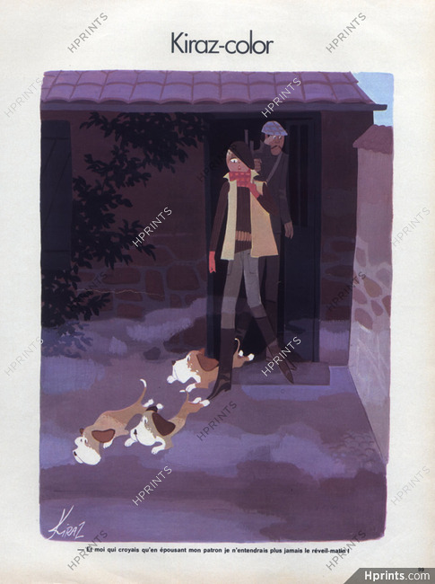 Edmond Kiraz 1974 Les Parisiennes, Kiraz-color, Hunters Dog