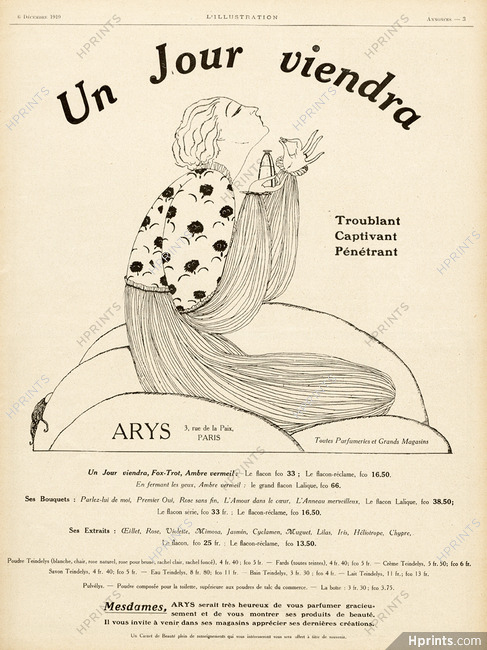 Arys (Perfumes) 1919 Un Jour Viendra, Flacon Lalique (L)