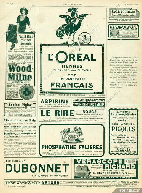 L'Oréal 1914 Hennés, Produit Français, Coq