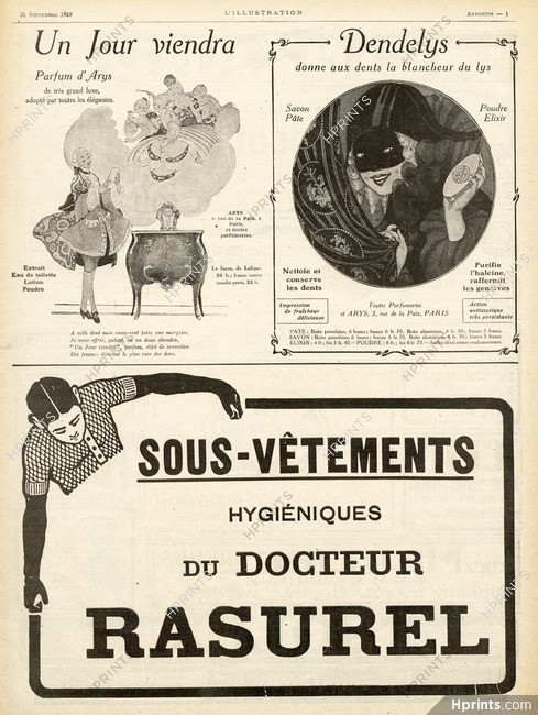 Arys (Cosmetics & Perfumes) 1918 Dendelys, Gerda Wegener