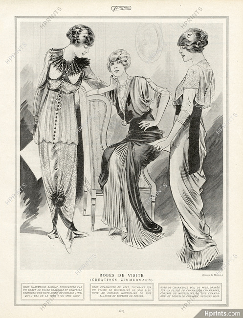 Zimmermann (Couture) 1912 Drawing Manon