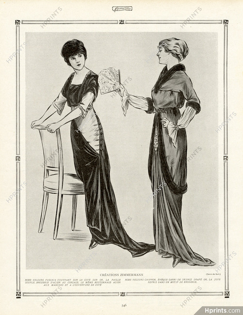Zimmermann (Couture) 1912 Drawing Bert