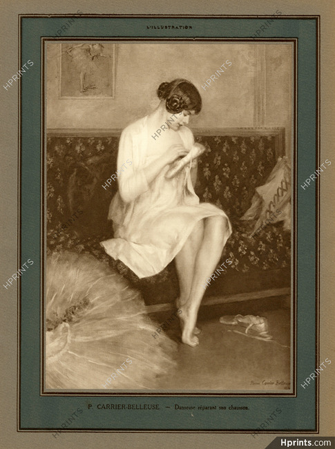 Pierre Carrier-Belleuse 1914 Danseuse réparant son chausson, Dancer