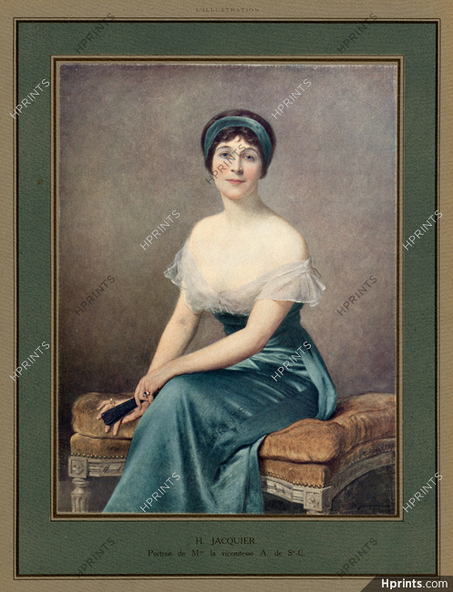 H. Jacquier 1914 Portrait de Mme la Vicomtesse A. de Ste-C.