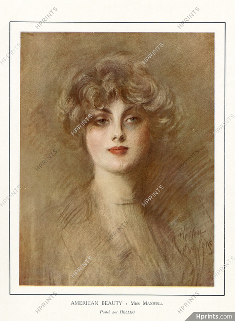 Paul-César Helleu 1913 American Beauty, Miss Maxwell, Portrait