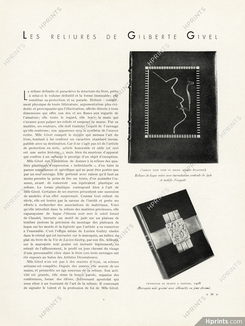 Les Reliures de Gilberte Givel 1932 Book-binding