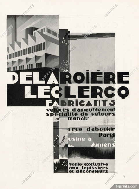Delaroière & Leclercq 1931 Tissus d'ameublement