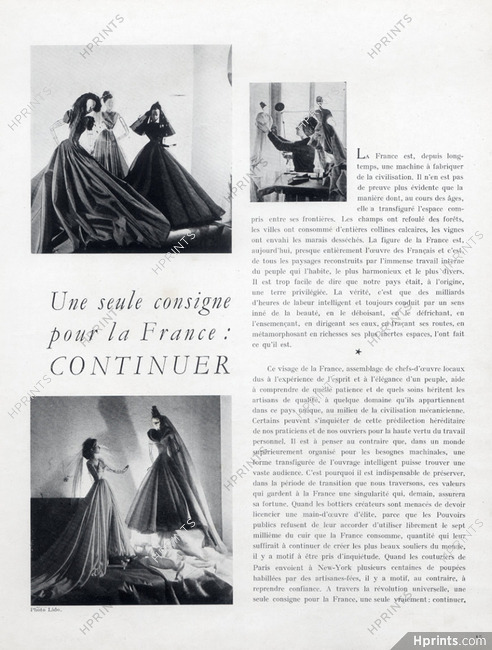 Une seule consigne pour la France : continuer., 1946 - Théâtre de la Mode Paris Couturiers send to New York several hundred dolls