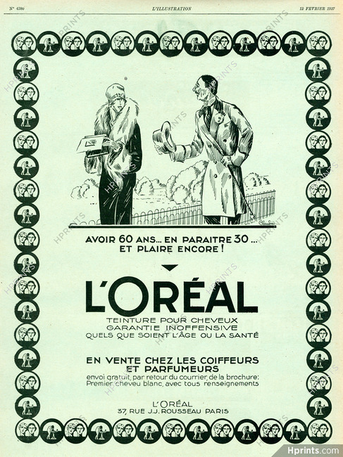 L'Oréal (Dyes for hair) 1927 Jean Claude