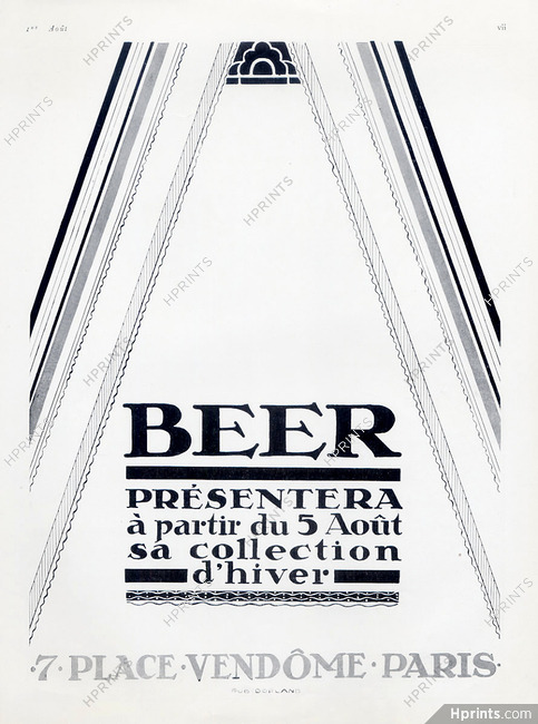 Beer (Couture) 1925 Label