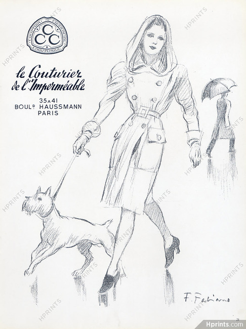 CCC (Comptoir Commercial Caoutchouc) 1946 Waterproof, Fabiano, Boxer Dog