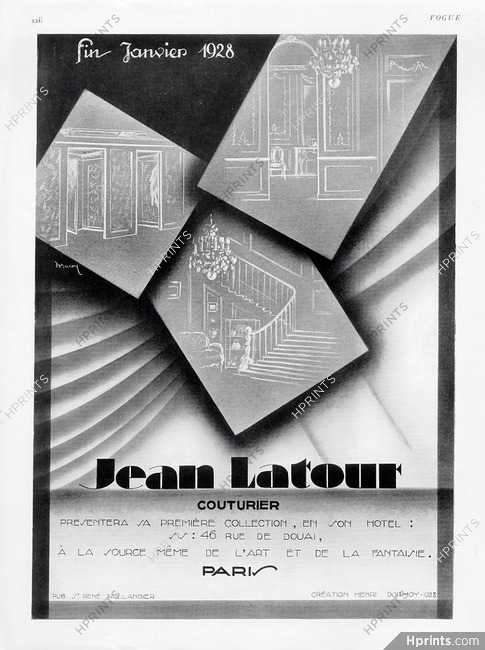 Jean Latour (Couture) 1928 Henri Dormoy