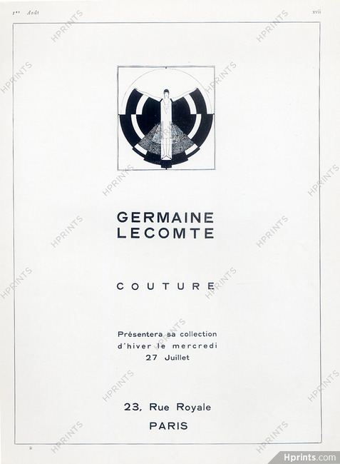 Germaine Lecomte (Couture) 1927
