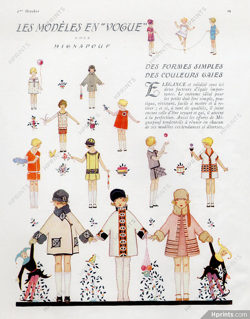 Mignapouf 1924 Claire Avery, Children's fashion, Pulcinella