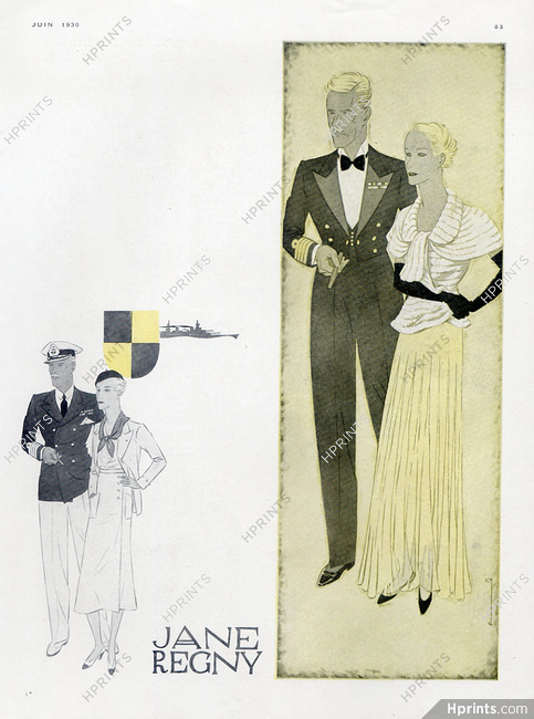 Jane Regny (Couture) 1930 Ernst Dryden, evening gown