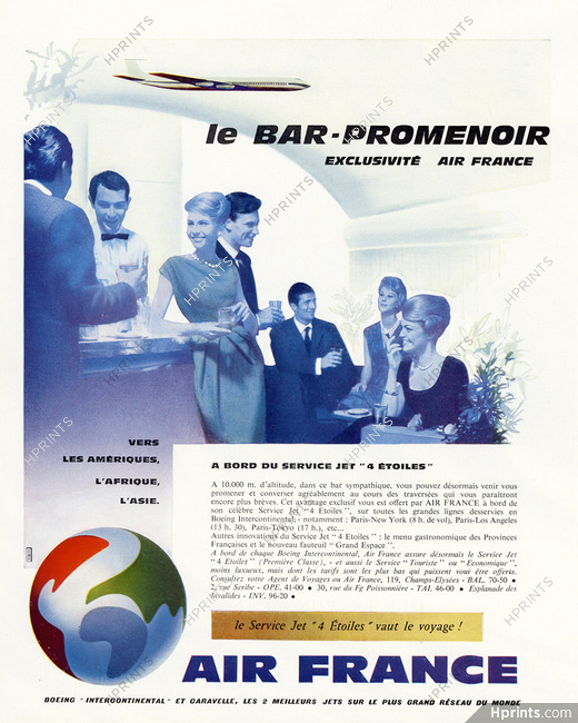Air France 1960 Le Bar-Promenoir