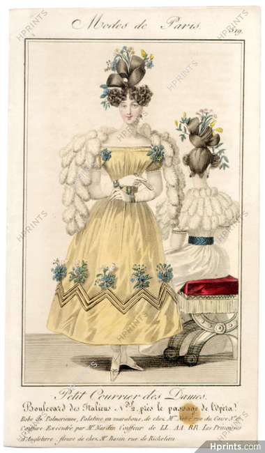 Petit Courrier des Dames 1827 N°519 Modes de Paris Julie Ribault