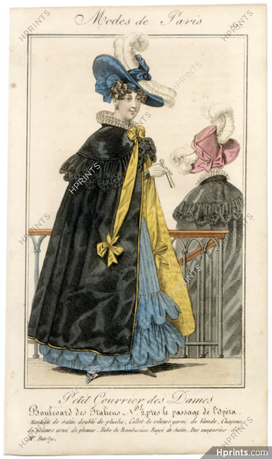 Petit Courrier des Dames 1827 N°517 Modes de Paris Julie Ribault