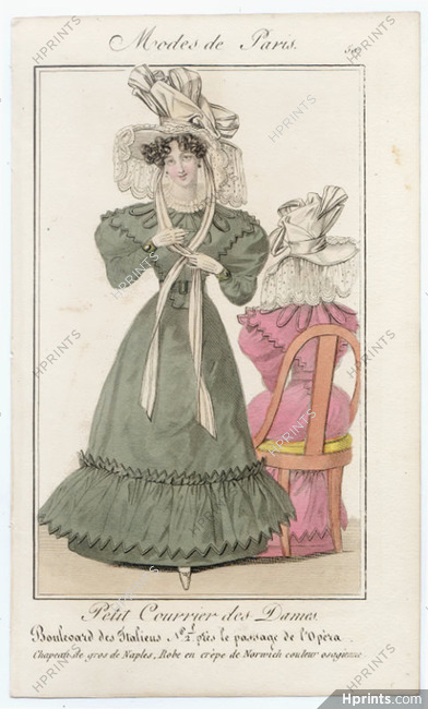 Petit Courrier des Dames 1827 N°507 Modes de Paris Julie Ribault