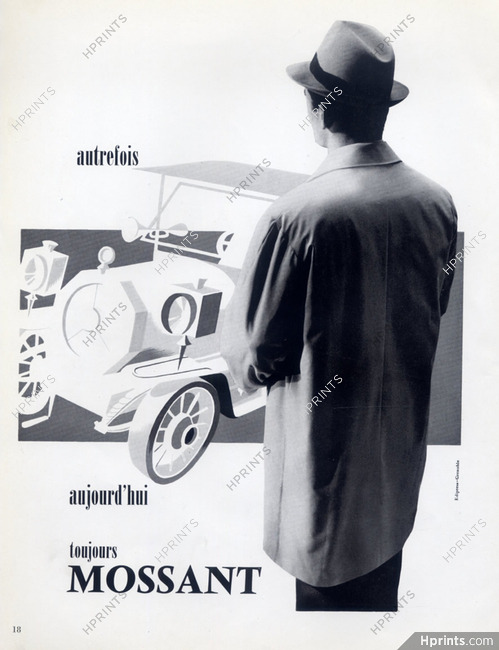 Mossant (Men's Hats) 1959 Men's Clothing, Coat