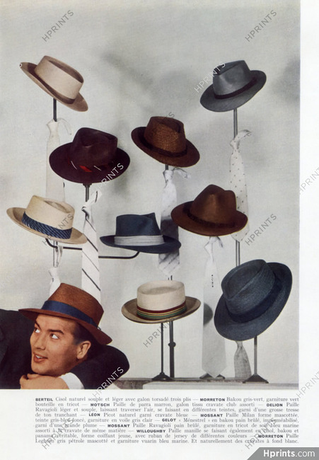 Morreton Men's Hats — Vintage original prints and images
