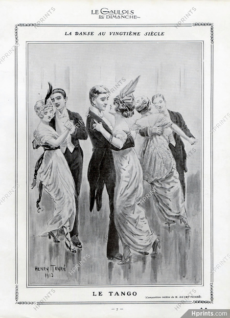 Henry Tenré 1913 Le Tango, dancer