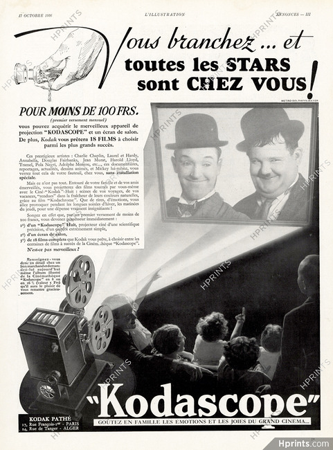 Kodascope Kodak-Pathé 1936 Laurel & Hardy, Home Theater