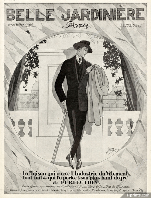 Belle Jardinière 1924 Men's Clothing, Lauro