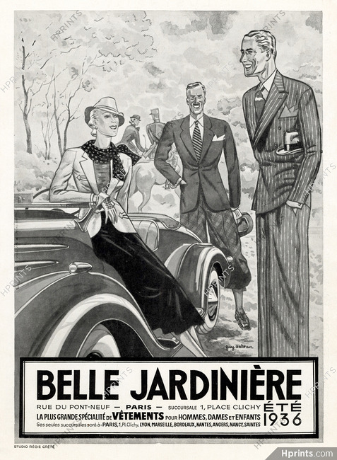 Belle Jardinière 1936 Men's Clothing, Guy Sabran