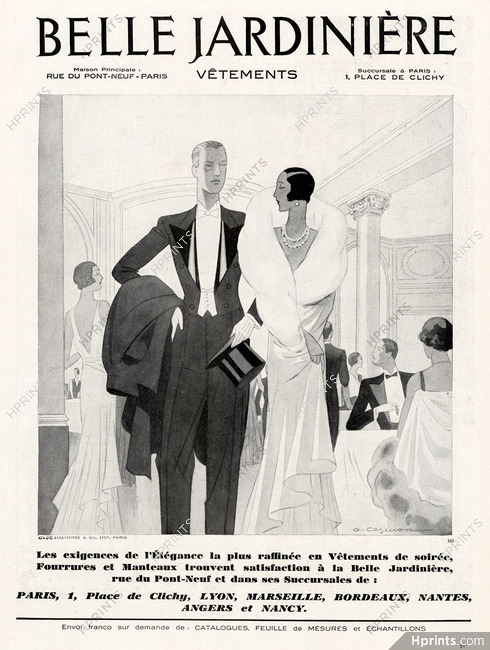 Belle Jardinière 1932 Vêtements de soirée, White Tie, Cazenove