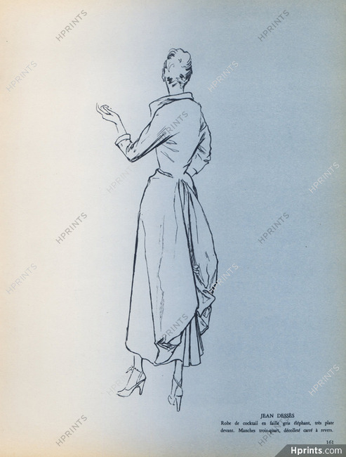 Jean Dessès 1948 Fashion Illustration