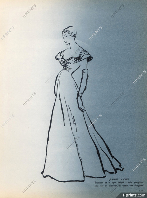 Jeanne Lanvin 1948 Pierre Simon, Evening Gown