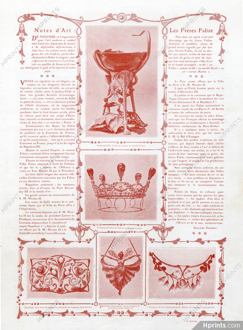 Falize (Jewels) 1905 Vase, Diadème, Pendant "Sylphide", Art Nouveau style