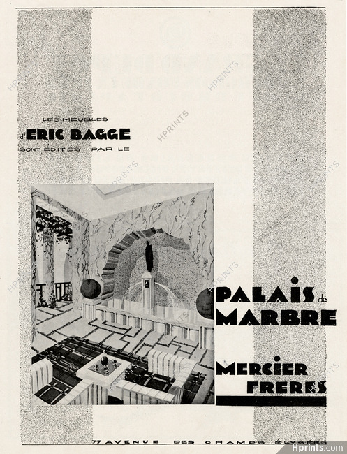 Mercier Frères 1928 Decorative Art, Eric Bagge