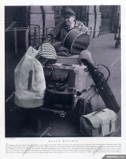 Goyard, Hermès, Vuitton, Innovation 1946 Luggage, Robert Doisneau