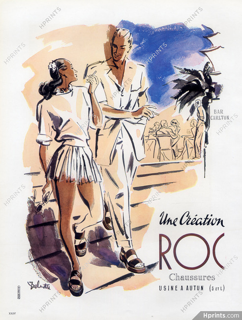 ROC (Shoes) 1950 Louis Delmotte, Le Carlton De Cannes