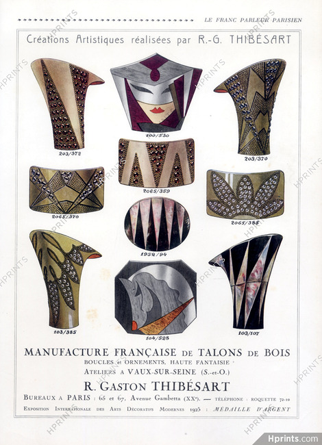 R. Gaston Thibésart (Artistic creations of wooden heels) 1926